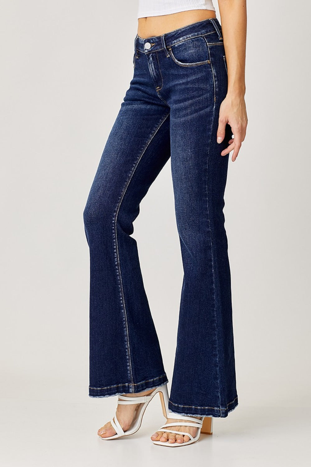 RISEN Low Rise Flare Jeans - JH2 DESIGNS