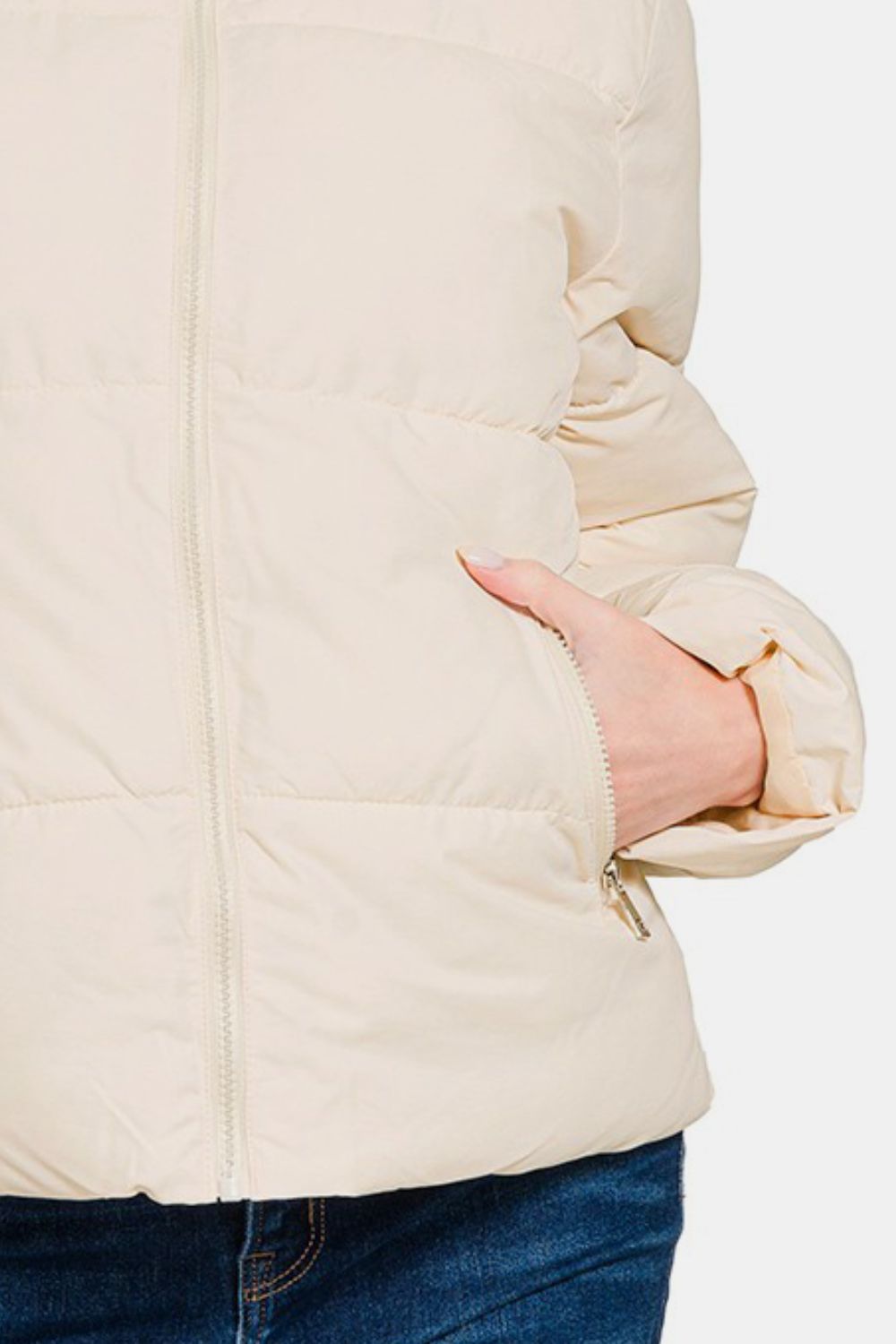 Zenana Turtleneck Puffer Jacket - JH2 DESIGNS