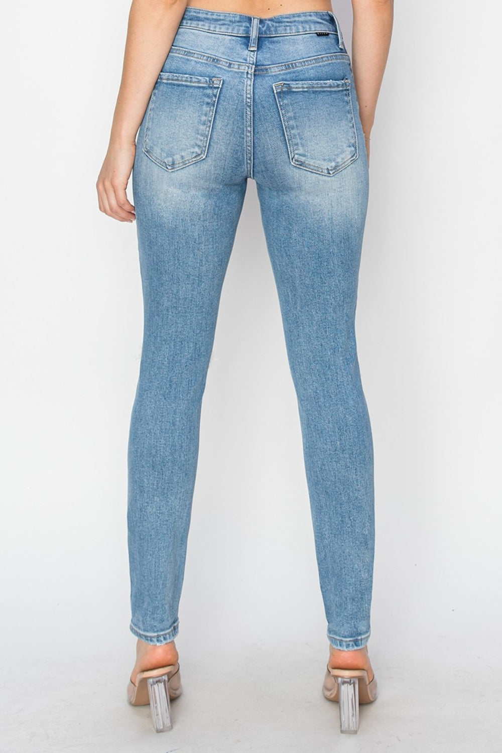 Risen High Rise Distressed Skinny Jeans - JH2 DESIGNS