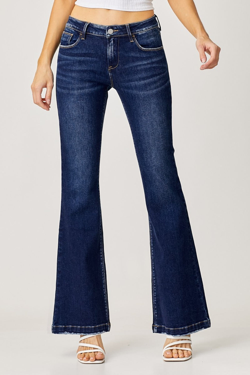 RISEN Low Rise Flare Jeans - JH2 DESIGNS