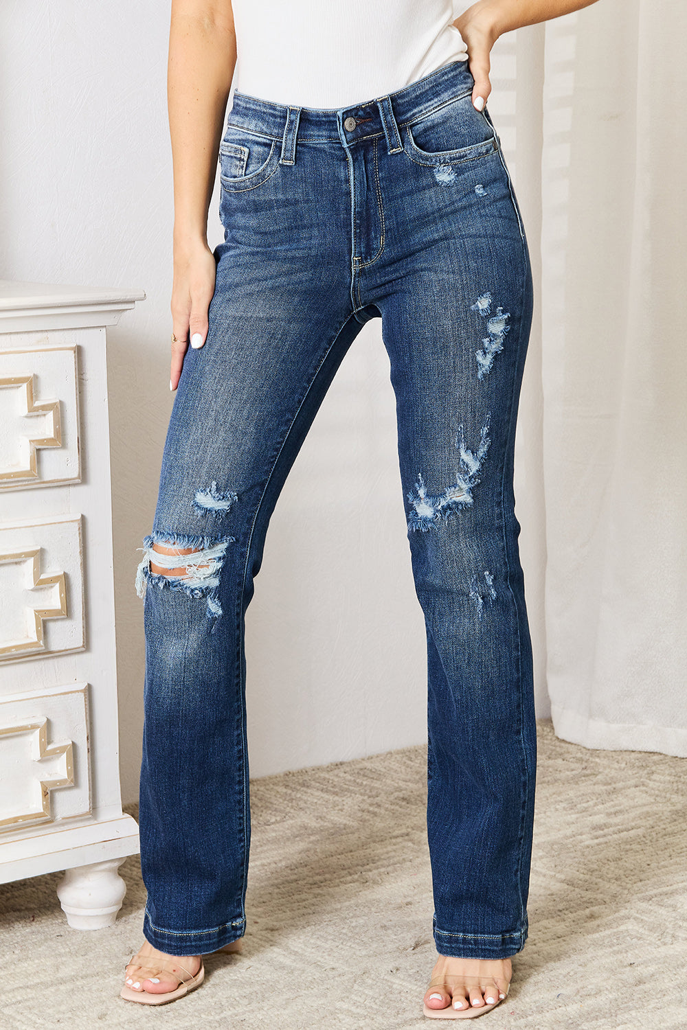 Judy Blue Mid Rise Bootcut Jeans - JH2 DESIGNS