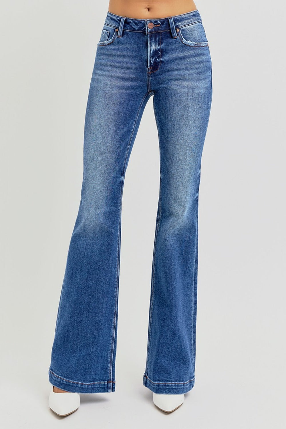 RISEN Low Rise Flare Jeans - JH2 DESIGNS