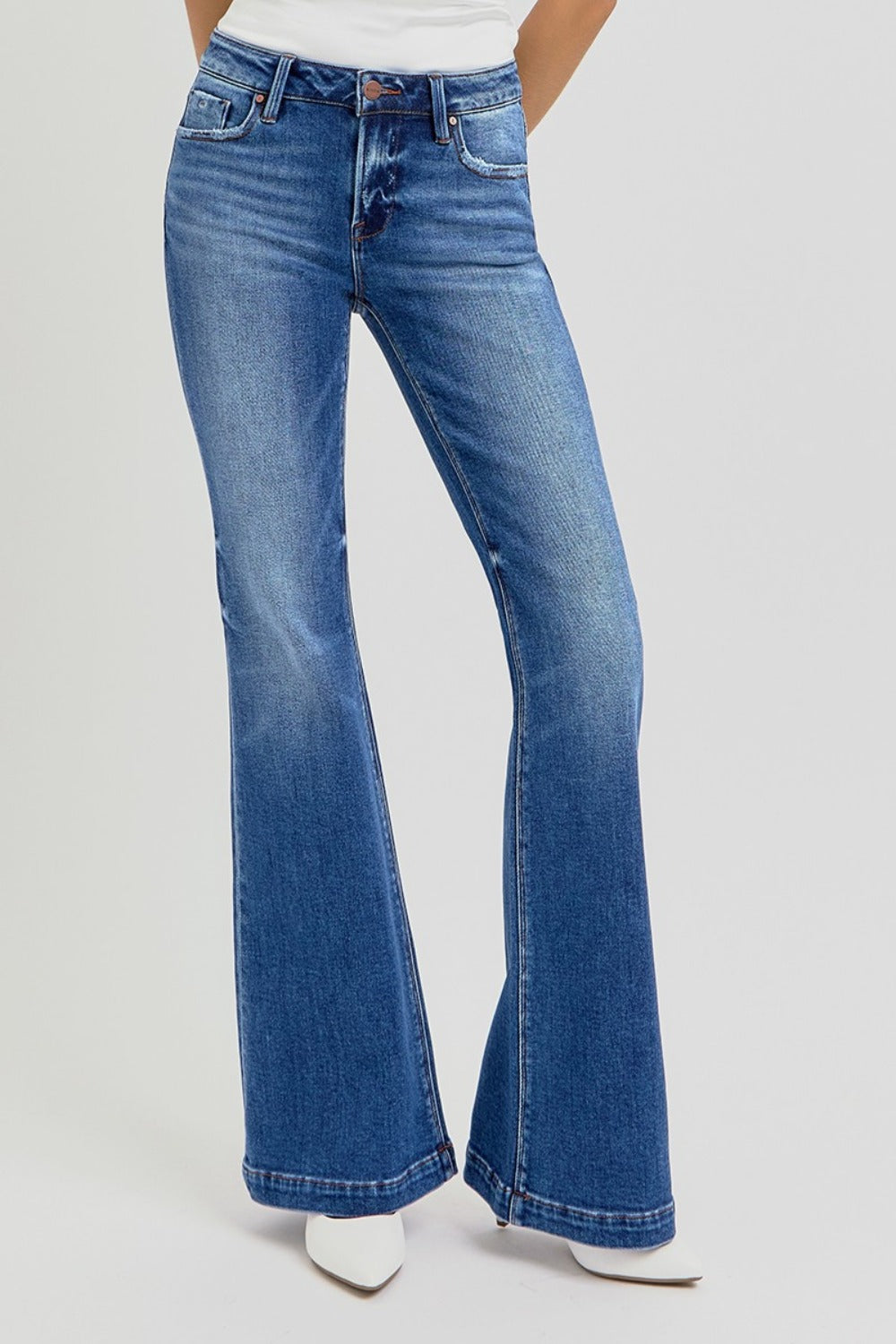 RISEN Low Rise Flare Jeans - JH2 DESIGNS