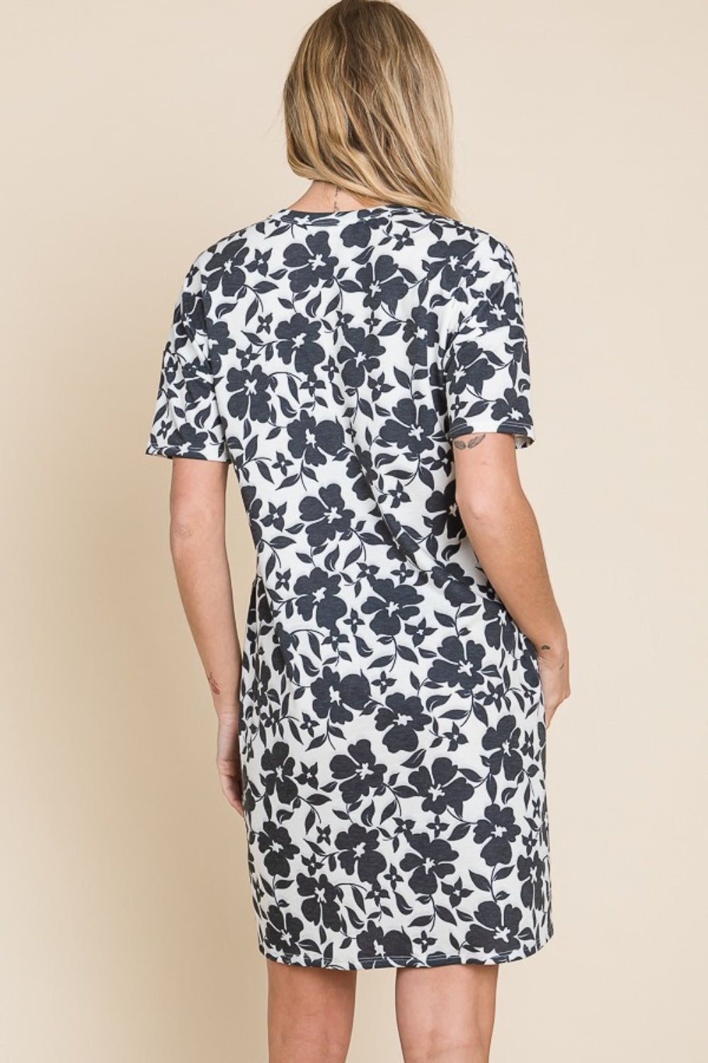 BOMBOM Floral Button Down Mini Dress - JH2 DESIGNS