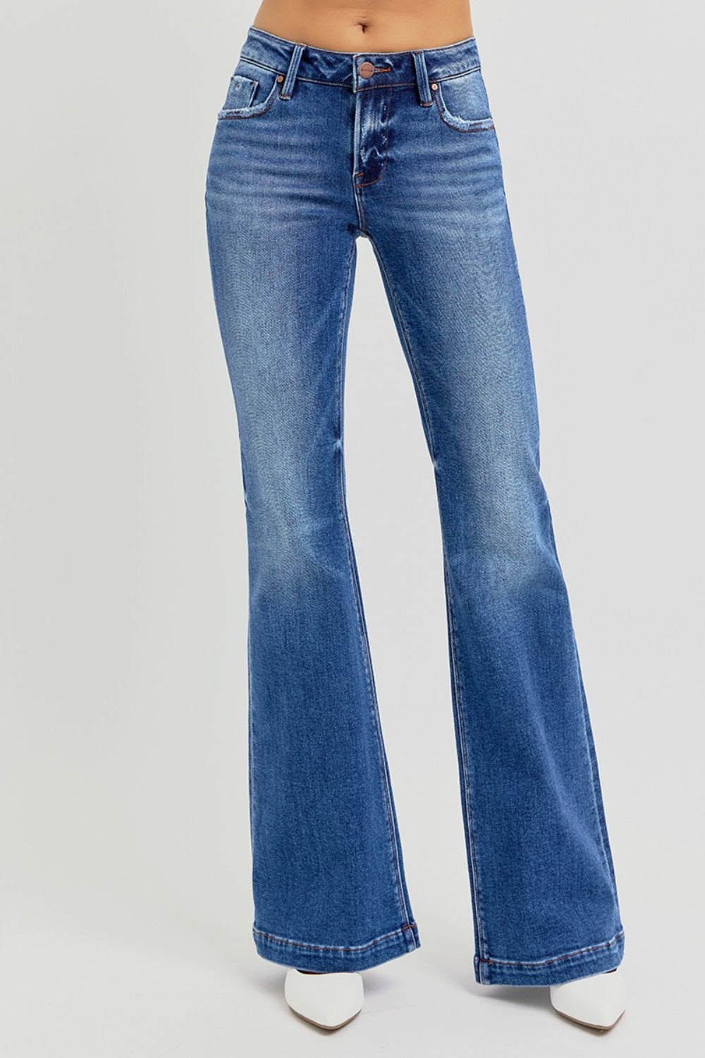RISEN Low Rise Flare Jeans - JH2 DESIGNS