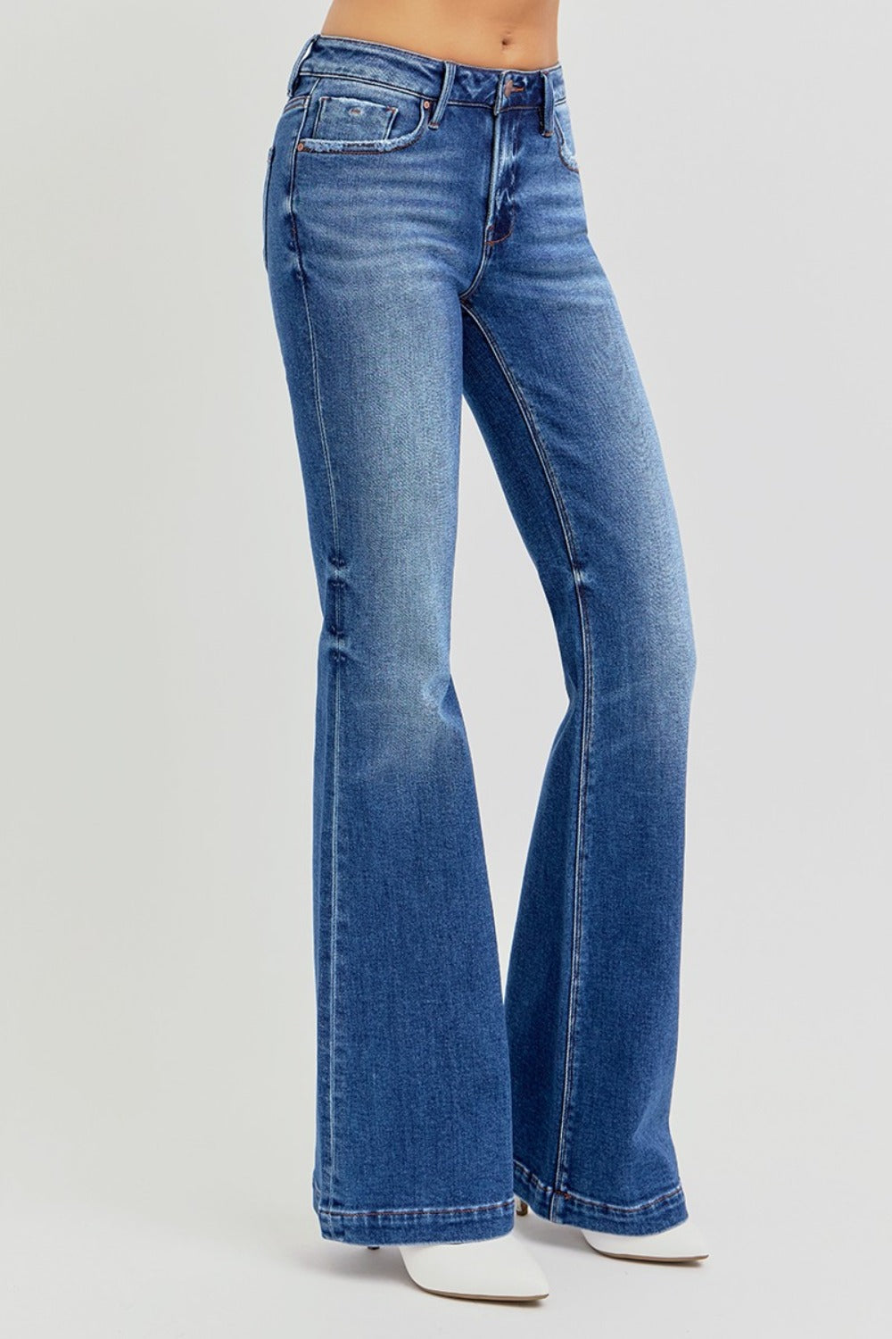 RISEN Low Rise Flare Jeans - JH2 DESIGNS