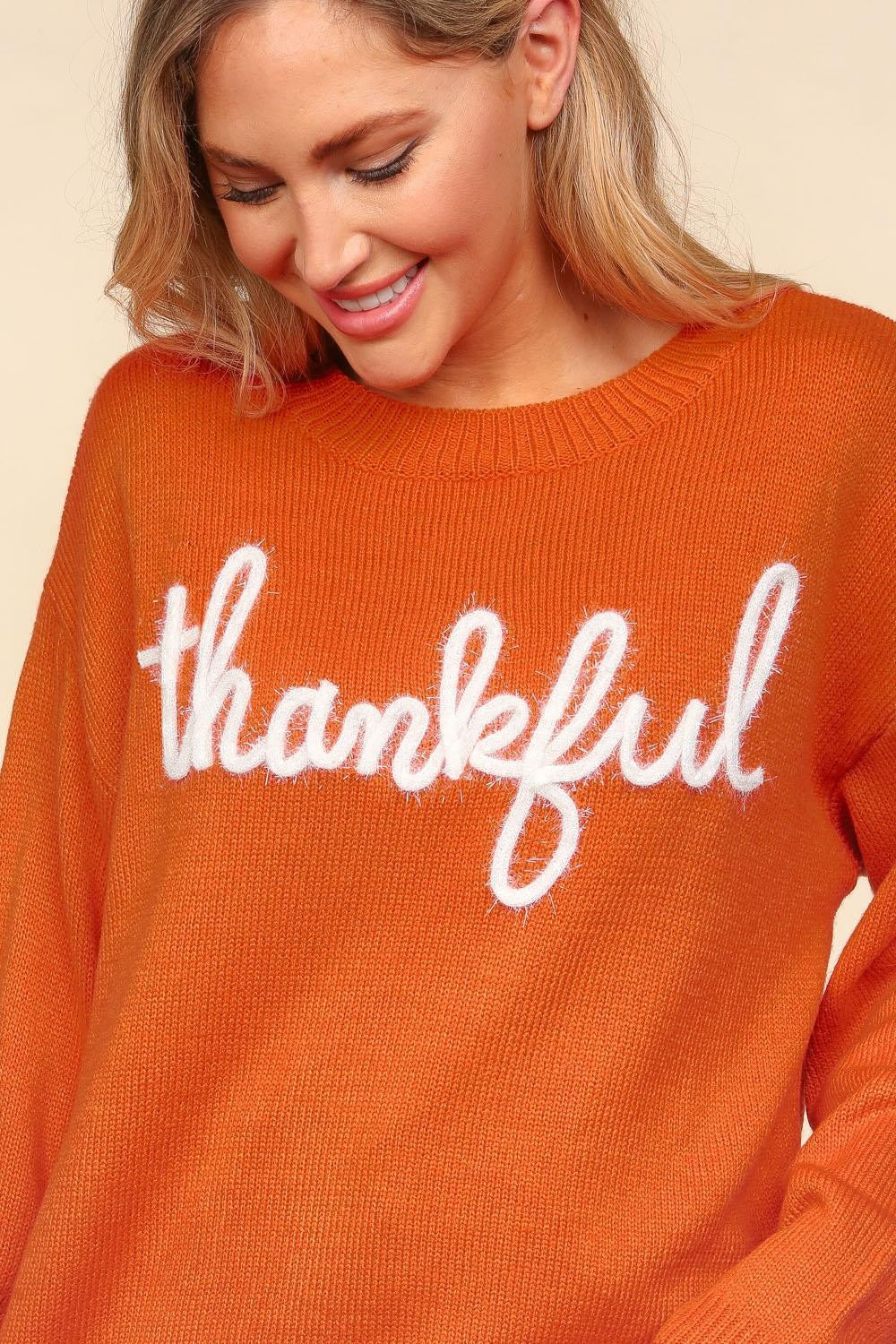 Haptics Metallic Glitter Embroidery Sweater - JH2 DESIGNS