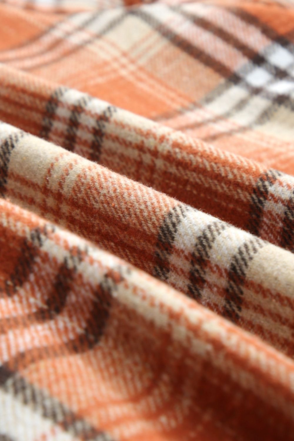 Plaid Button Up Long Sleeve Hooded Jacket - JH2 DESIGNS
