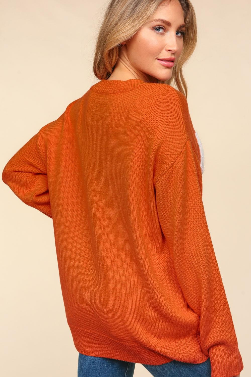 Haptics Metallic Glitter Embroidery Sweater - JH2 DESIGNS