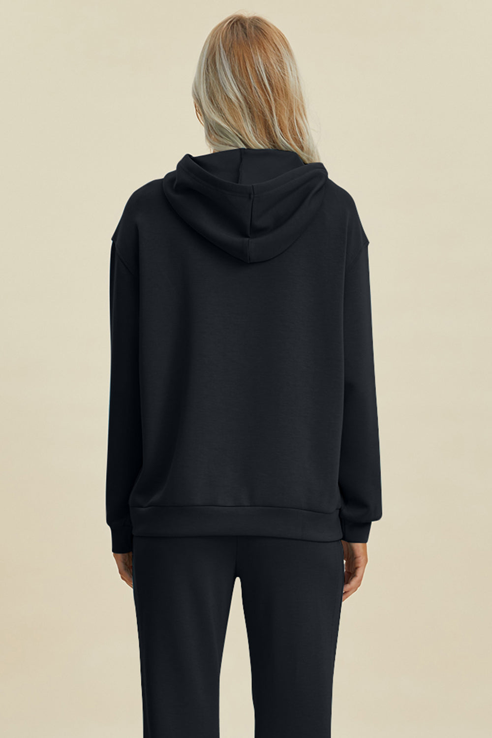 Basic Bae Drawstring Long Sleeve Hoodie